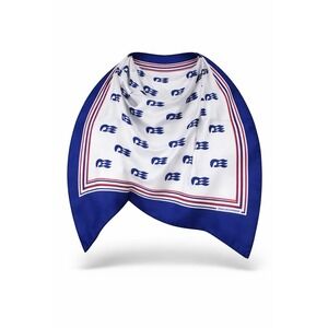 Princess Cruises Scarf Nautical Wave Print Red White Blue Italy Square 30